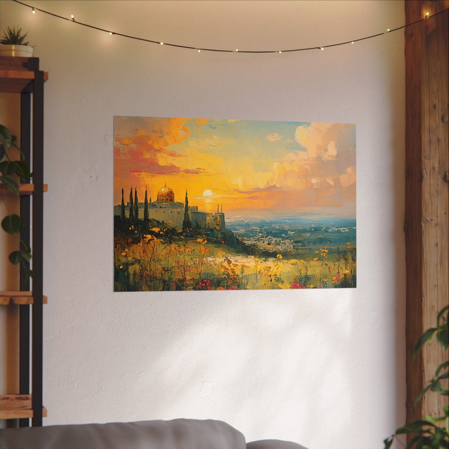 Jerusalem In The Heart Of God Textured Watercolor Matte Print