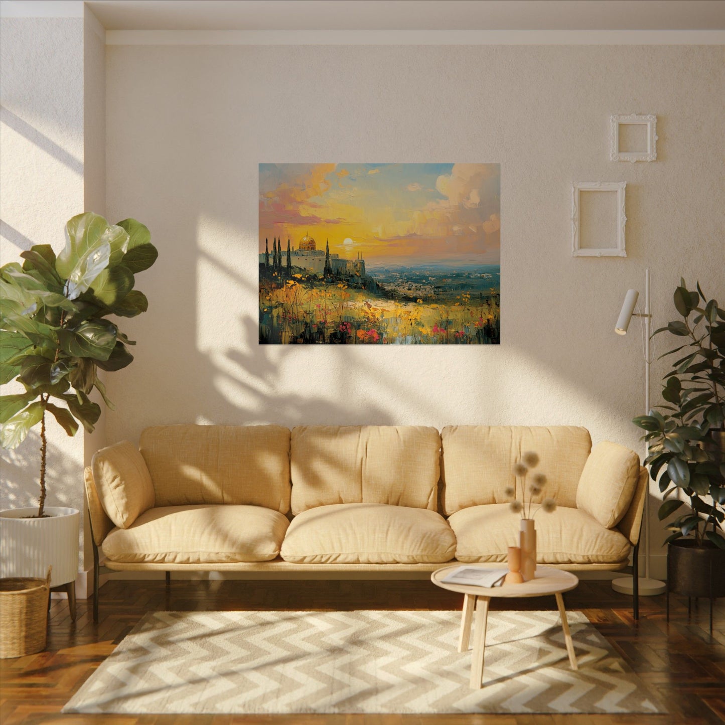 Jerusalem In The Heart Of God Textured Watercolor Matte Print