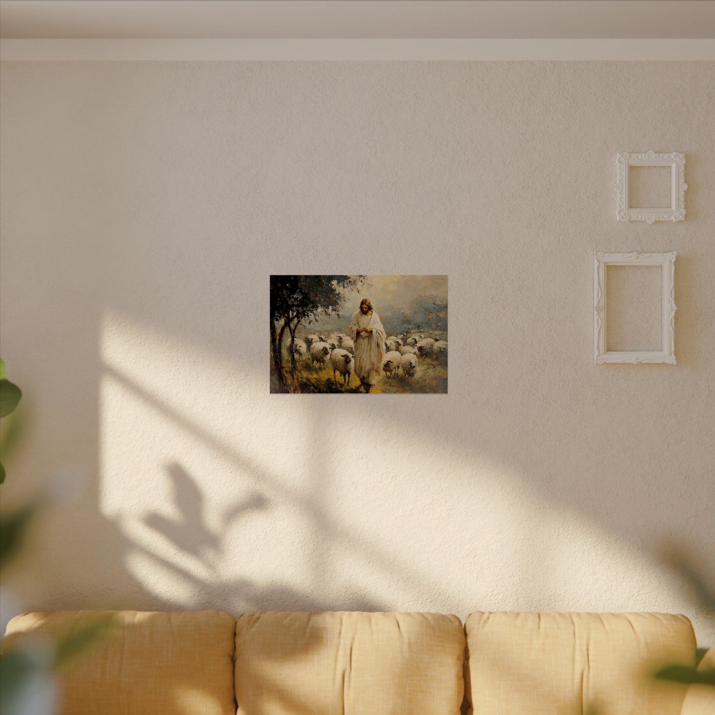 He Is Our Shepered Textured Watercolor Matte Poster