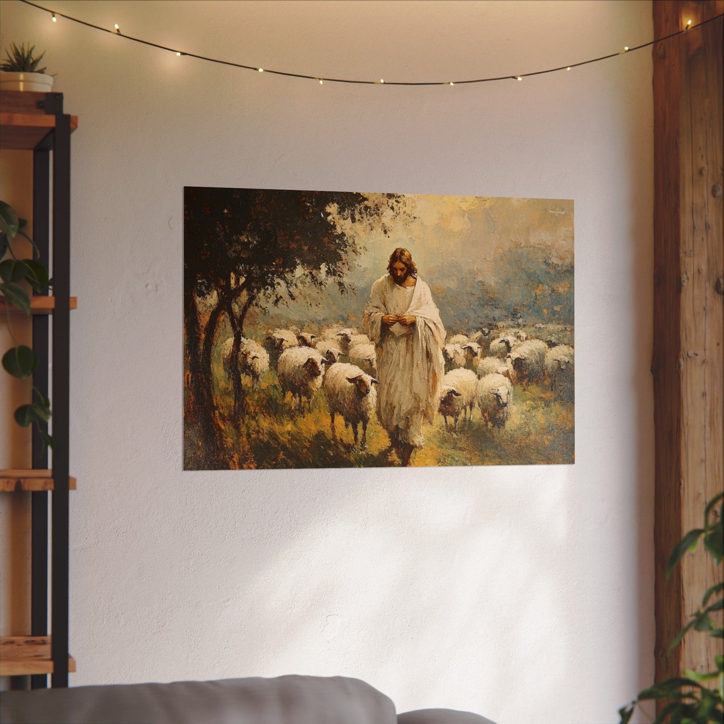 He Is Our Shepered Textured Watercolor Matte Poster