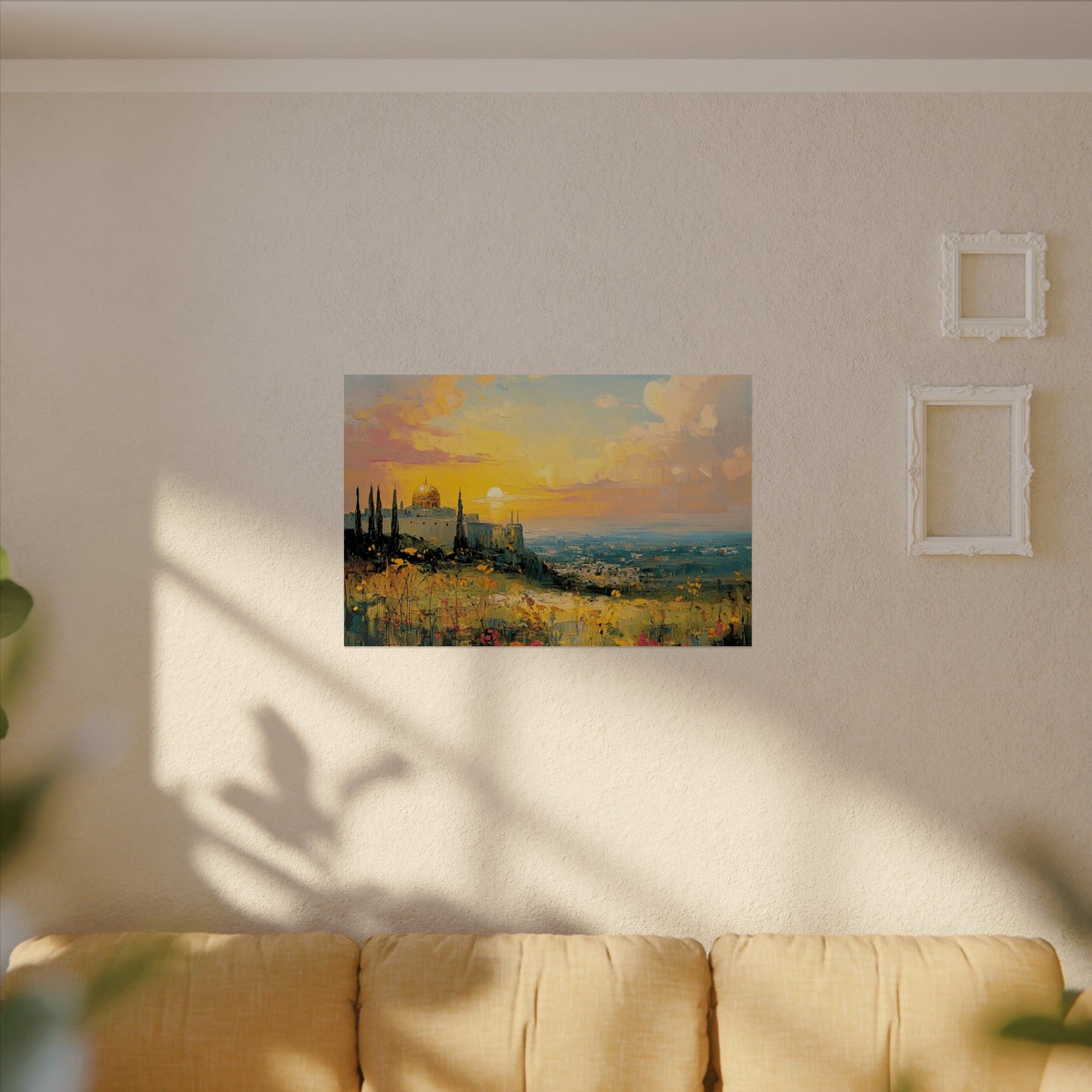 Jerusalem In The Heart Of God Textured Watercolor Matte Print