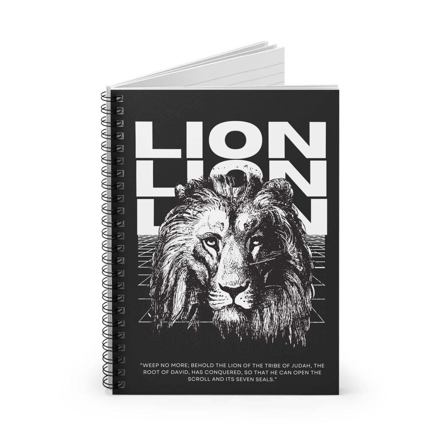 Lion Spiral Notebook - Ruled Line