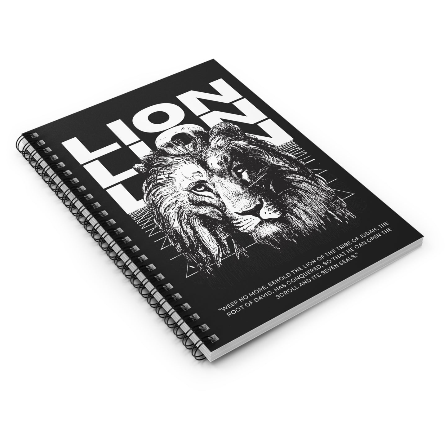 Lion Spiral Notebook - Ruled Line