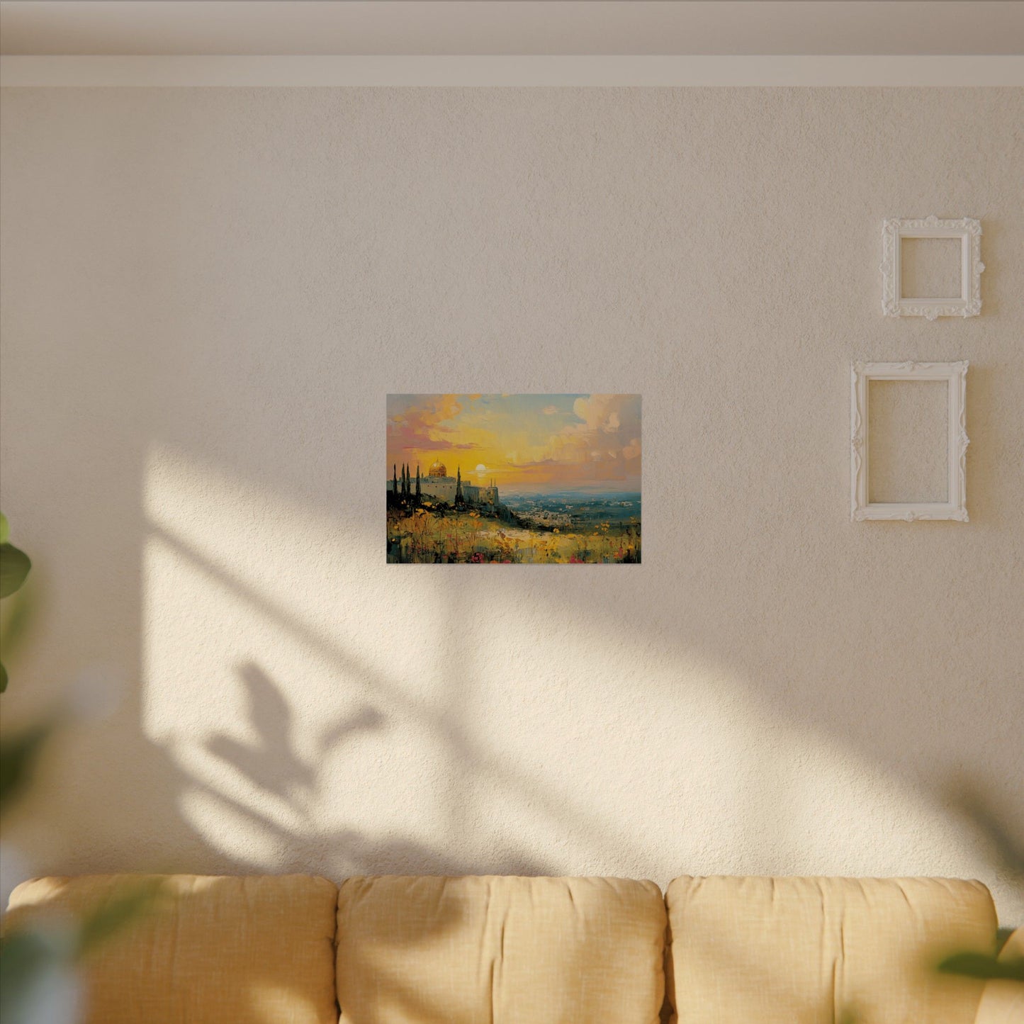 Jerusalem In The Heart Of God Textured Watercolor Matte Print