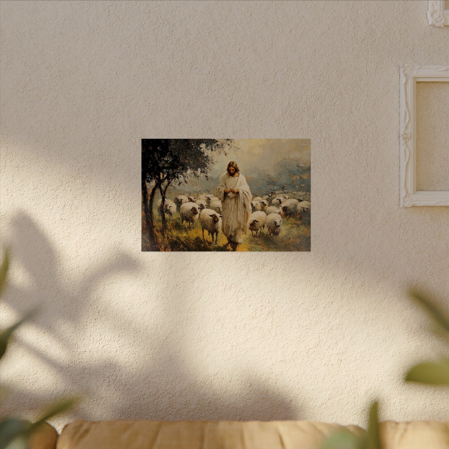 He Is Our Shepered Textured Watercolor Matte Poster