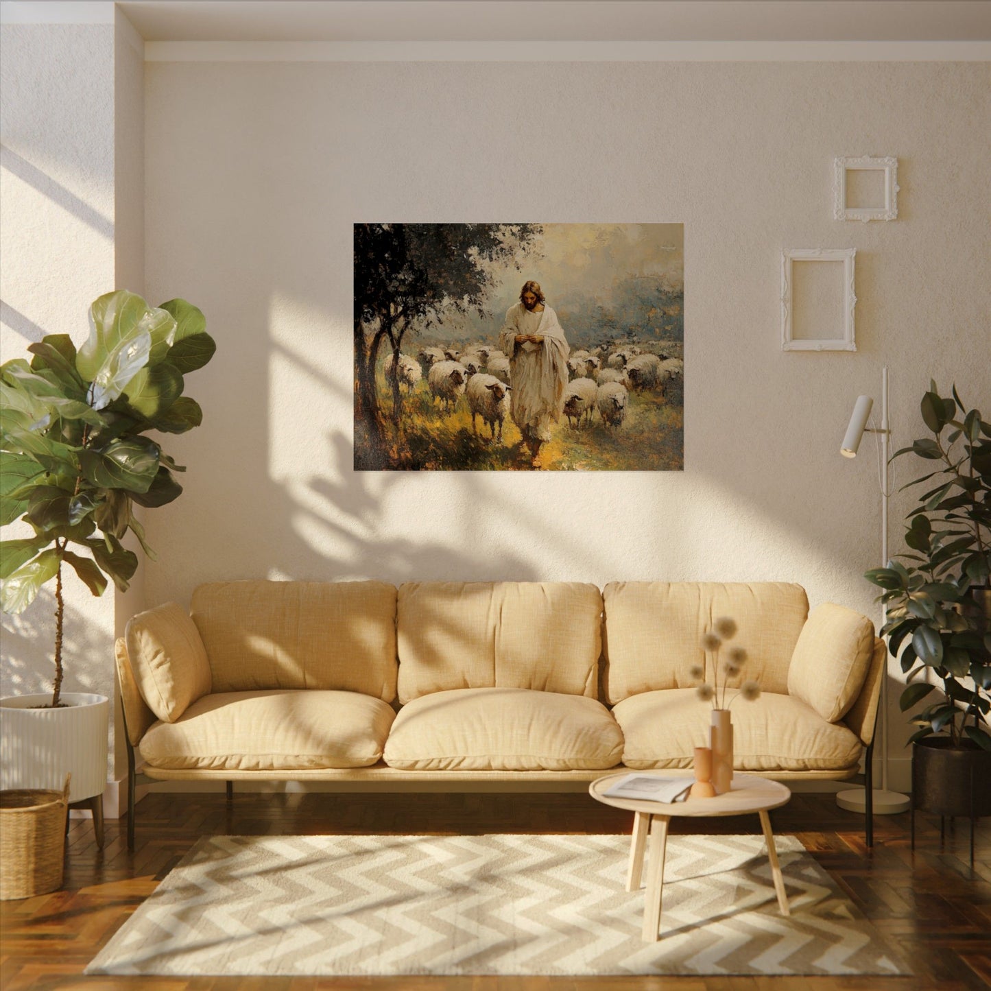 He Is Our Shepered Textured Watercolor Matte Poster