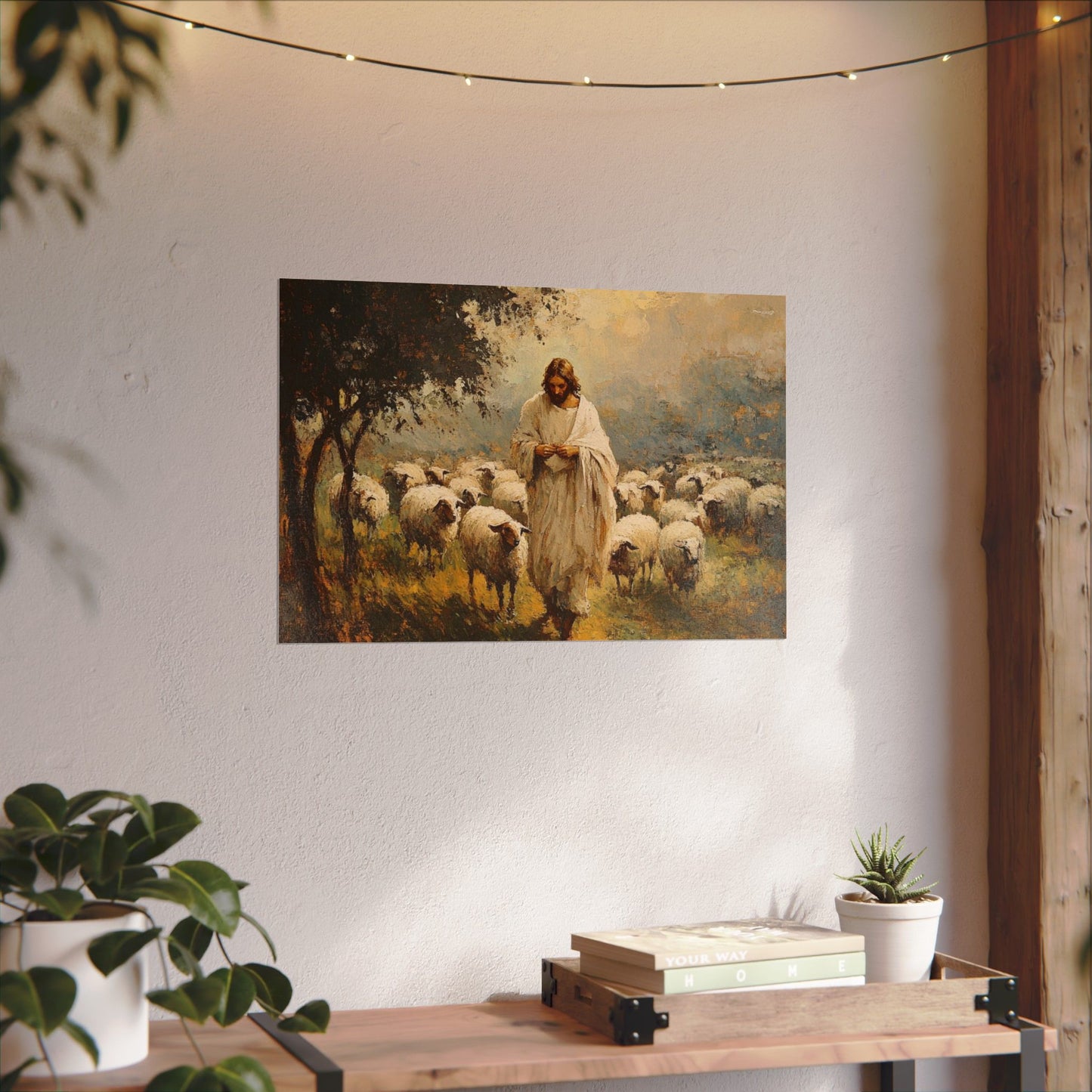 He Is Our Shepered Textured Watercolor Matte Poster
