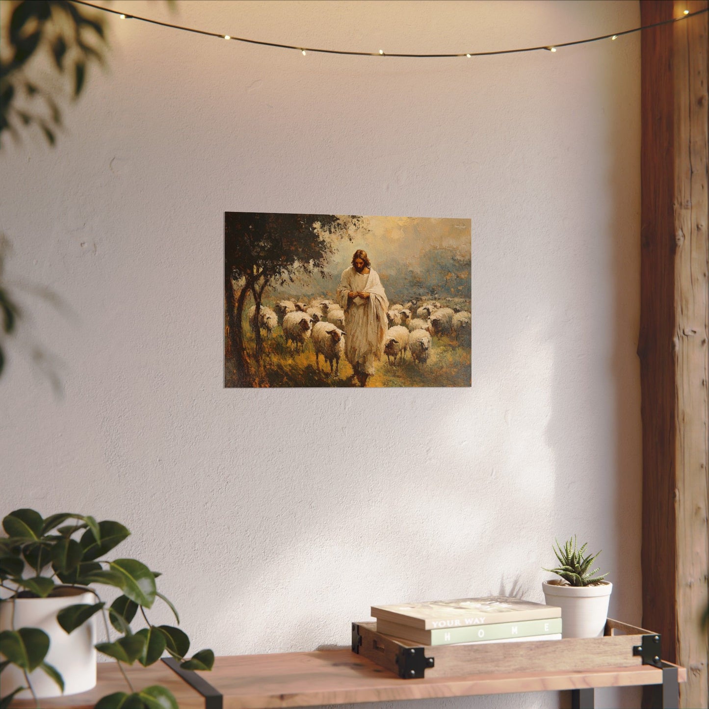 He Is Our Shepered Textured Watercolor Matte Poster