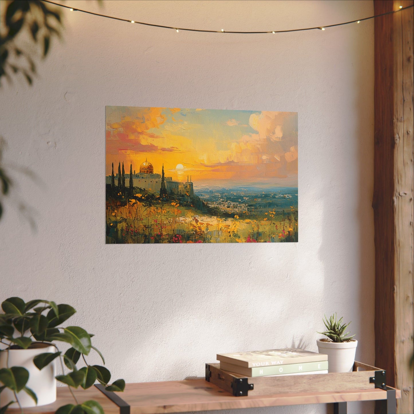 Jerusalem In The Heart Of God Textured Watercolor Matte Print