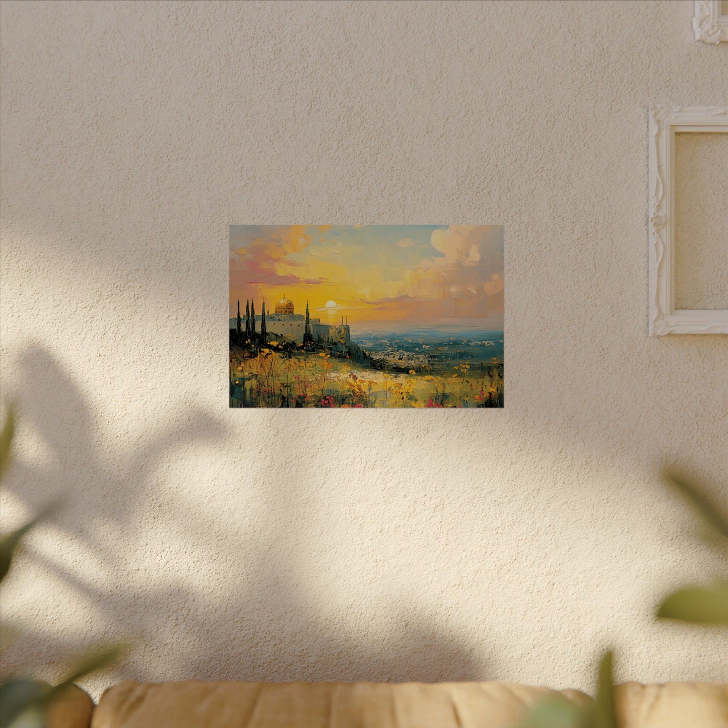 Jerusalem In The Heart Of God Textured Watercolor Matte Print