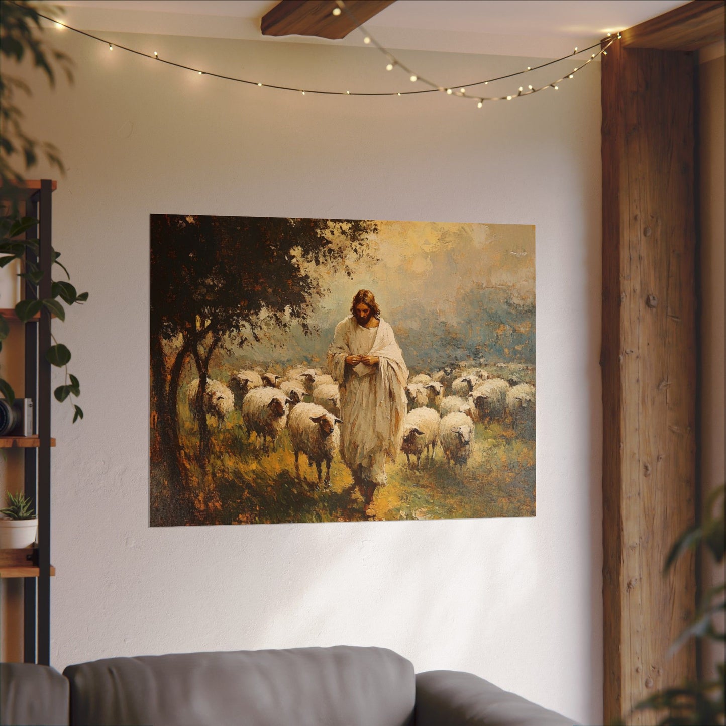 He Is Our Shepered Textured Watercolor Matte Poster