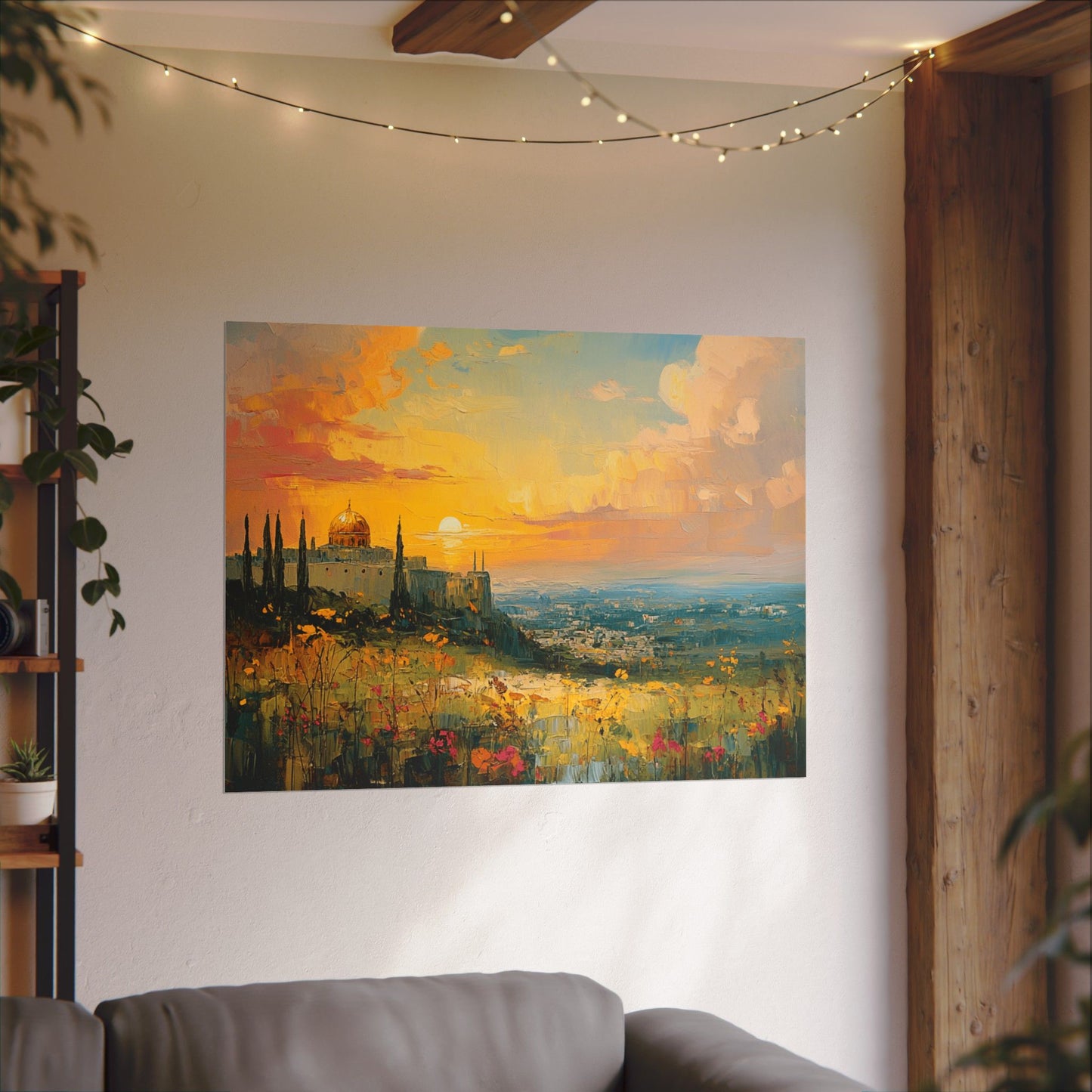 Jerusalem In The Heart Of God Textured Watercolor Matte Print