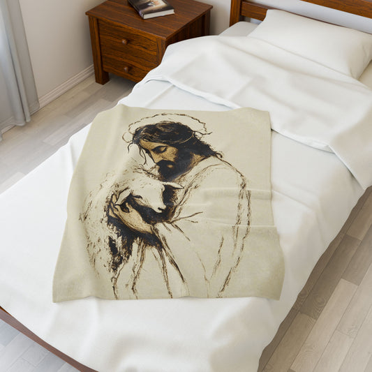 The Lord Is My Sheperd Plush Blanket