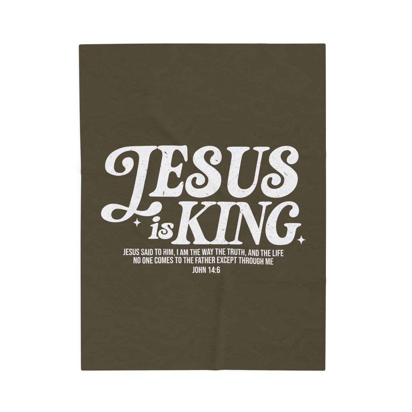 Jesus is King Plush Blanket