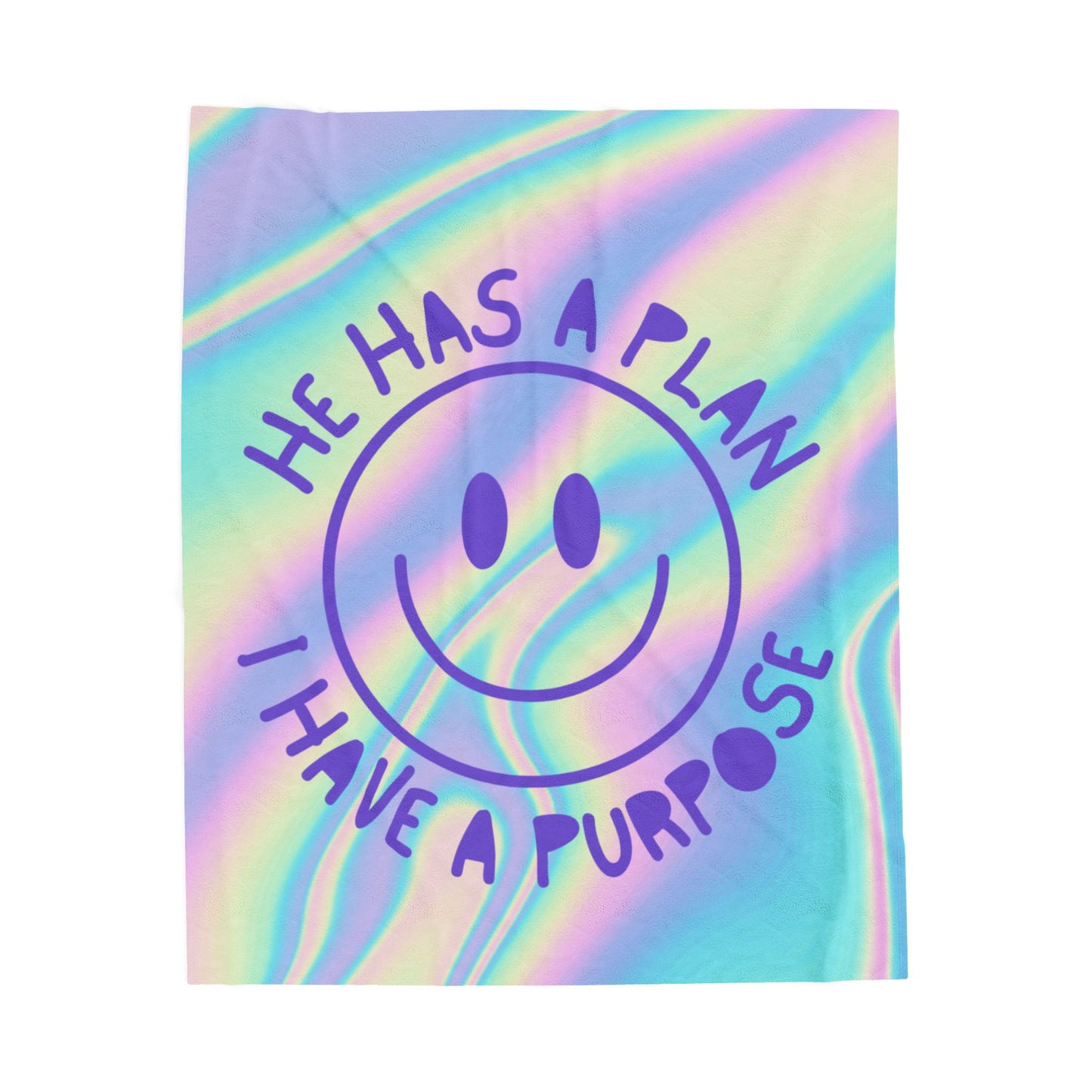 Plush Blanket - "He Has a Plan, I Have a Purpose"