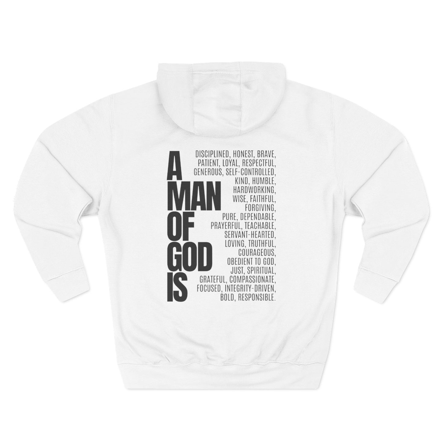 A Man of God Is Hoodie — 'A Man of God Is' Inspirational Christian Pullover