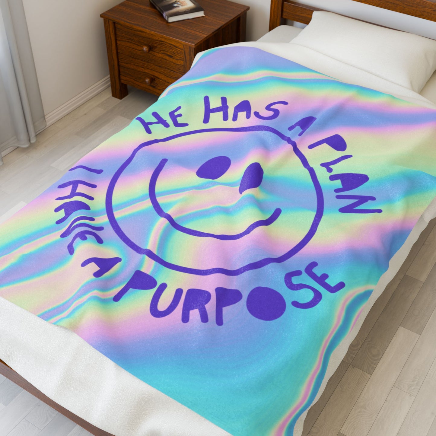 Plush Blanket - "He Has a Plan, I Have a Purpose"