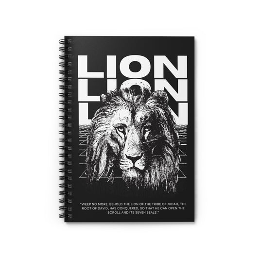 Lion Spiral Notebook - Ruled Line