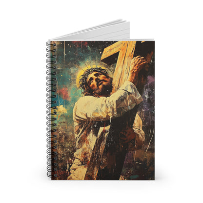 Carrying The Cross Spiral Notebook - Ruled Line