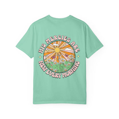 "His Mercies Are New Every Morning" Vintage Sunrise Graphic Tee