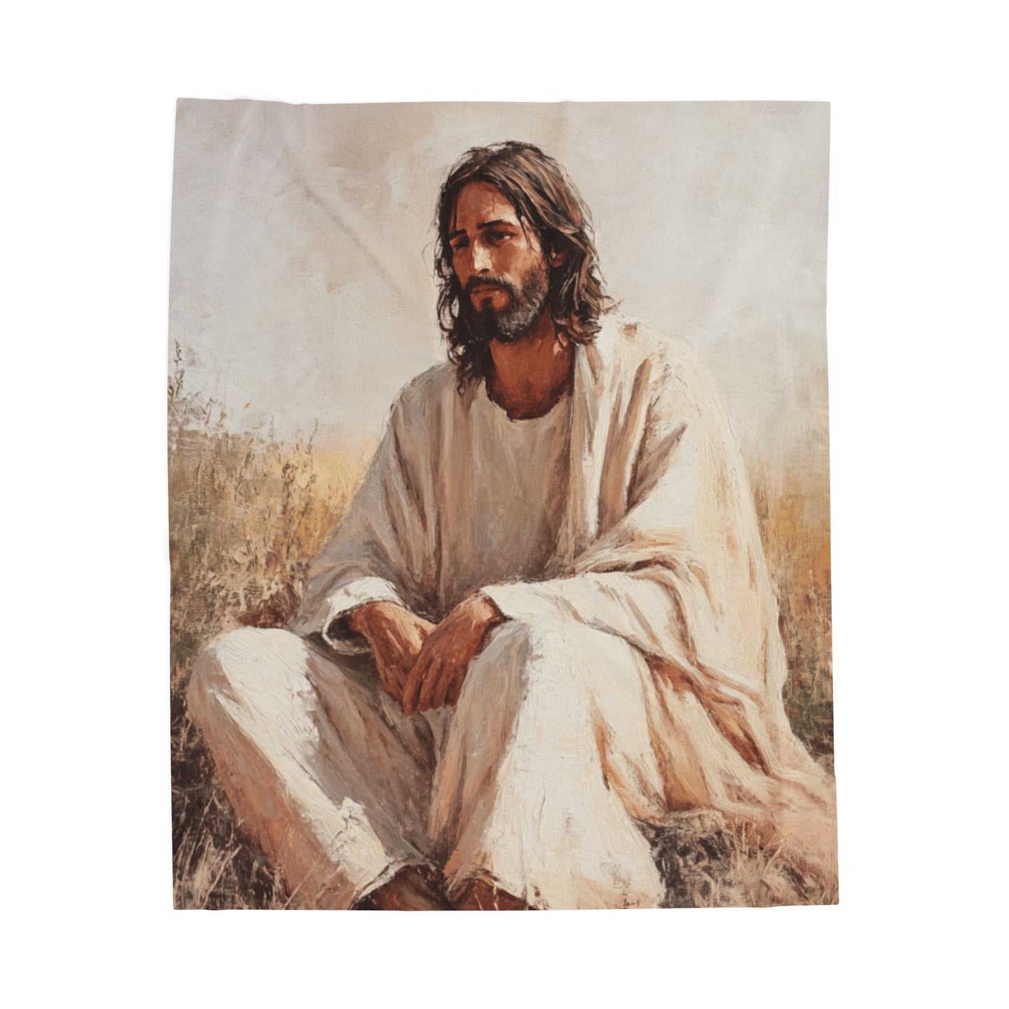 Taking It All In Jesus Plush Blanket