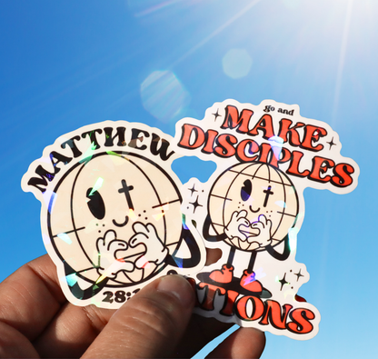 Go And Make Disciples Of All Nations Holographic Sticker