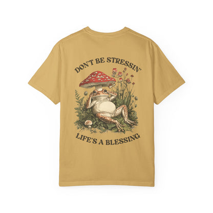 Don't Be Stressin Life's A Blessing Vintage Frog