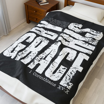Saved By His Grace Plush Blanket