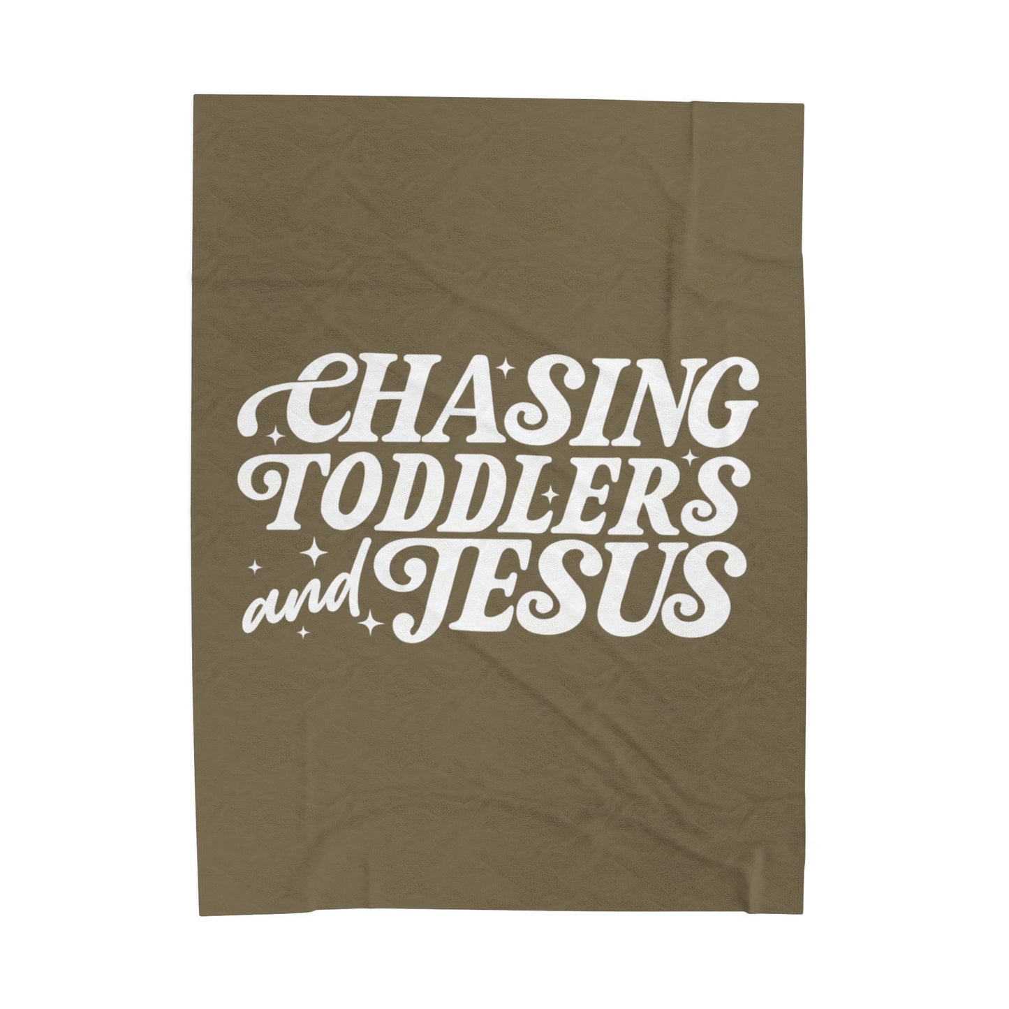 Chasing Toddlers and Jesus Earth Tone Plush Blanket