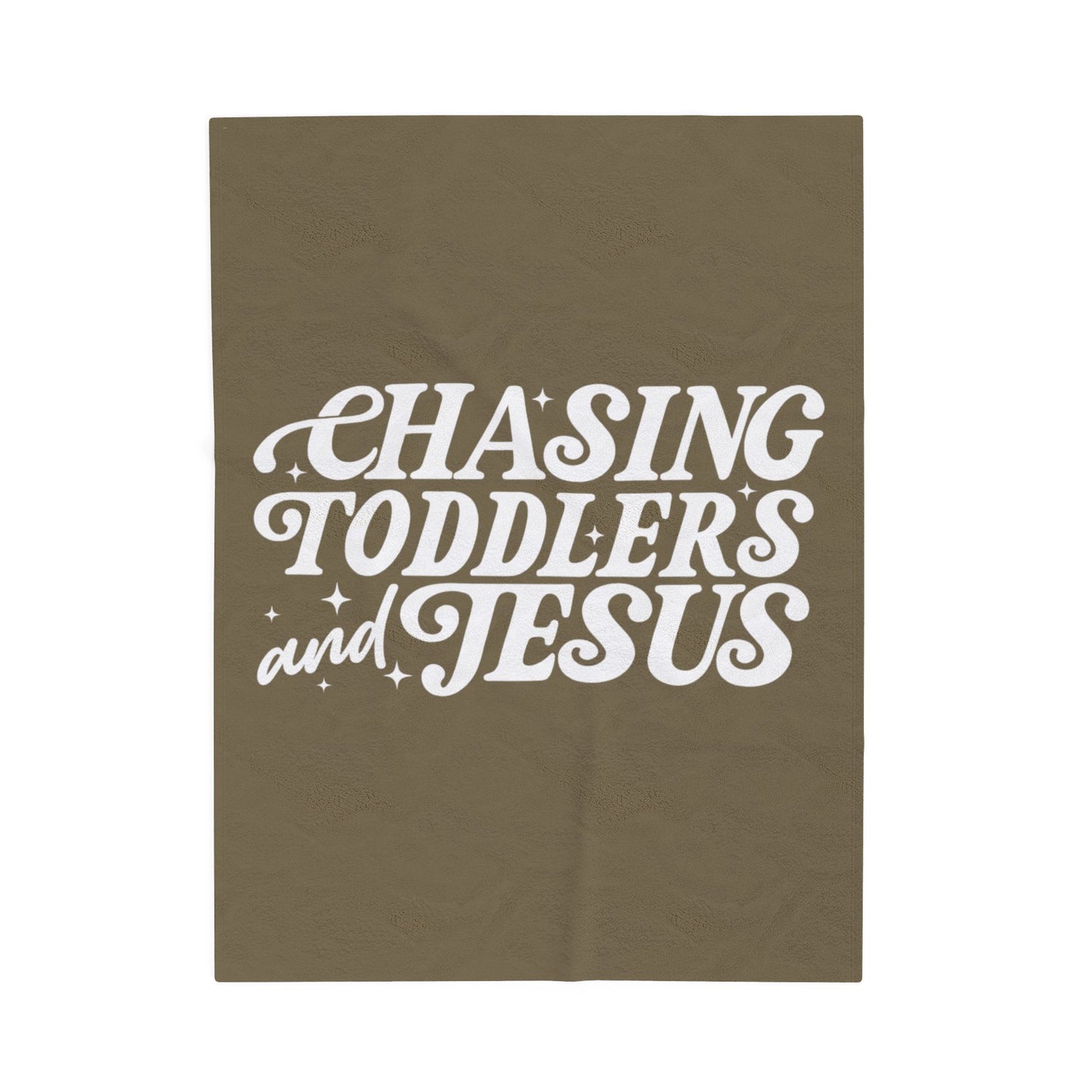 Chasing Toddlers and Jesus Earth Tone Plush Blanket