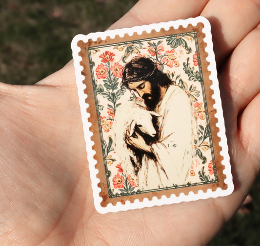 Floral He Is My Sheperd Sticker