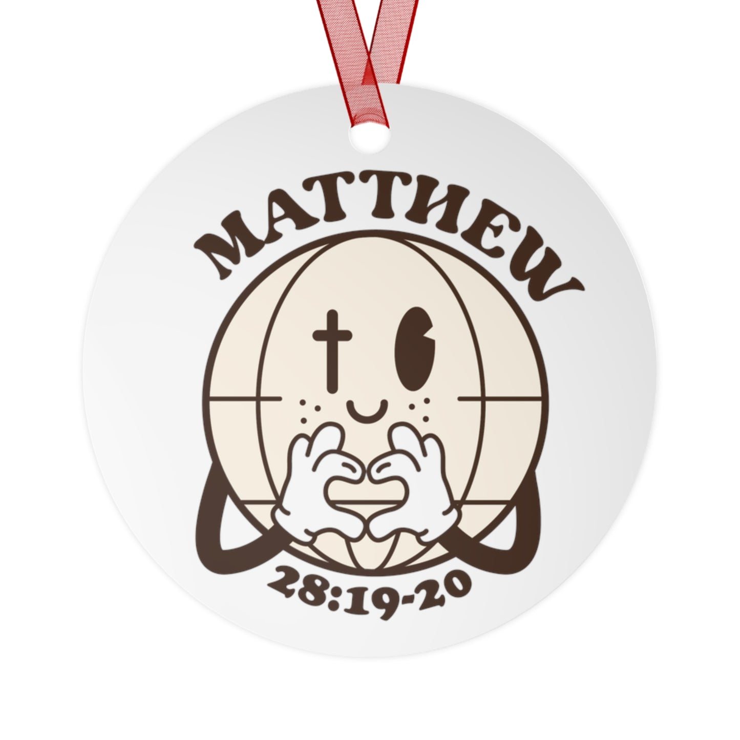 Matthew 28:19-20 Go & Make Disciples Of All Nations Metal Ornament