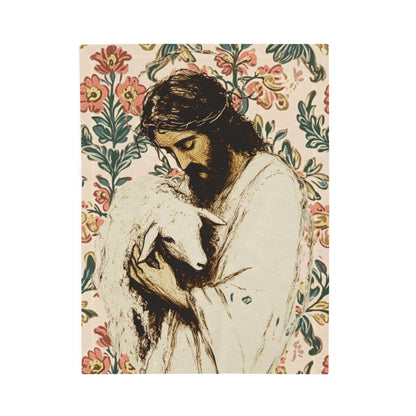 Shepherd and Sheep Faith Plush Blanket