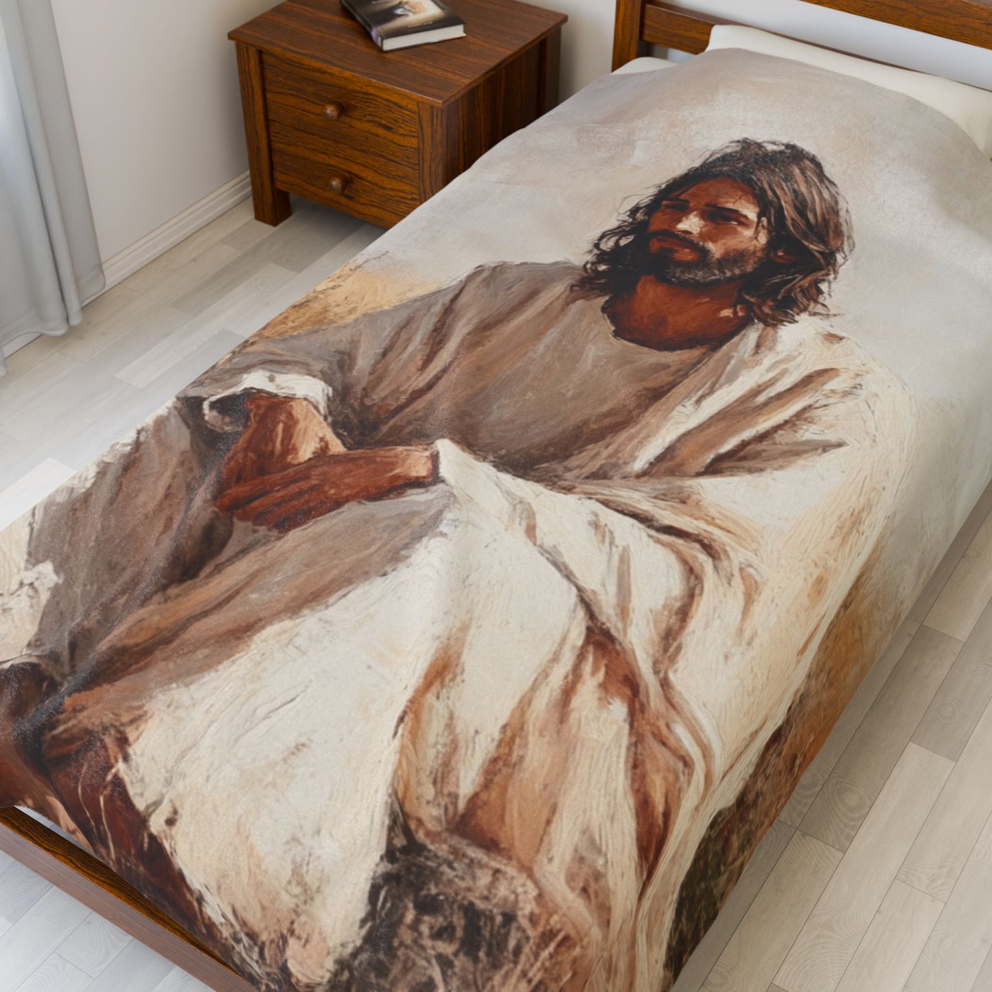 Taking It All In Jesus Plush Blanket