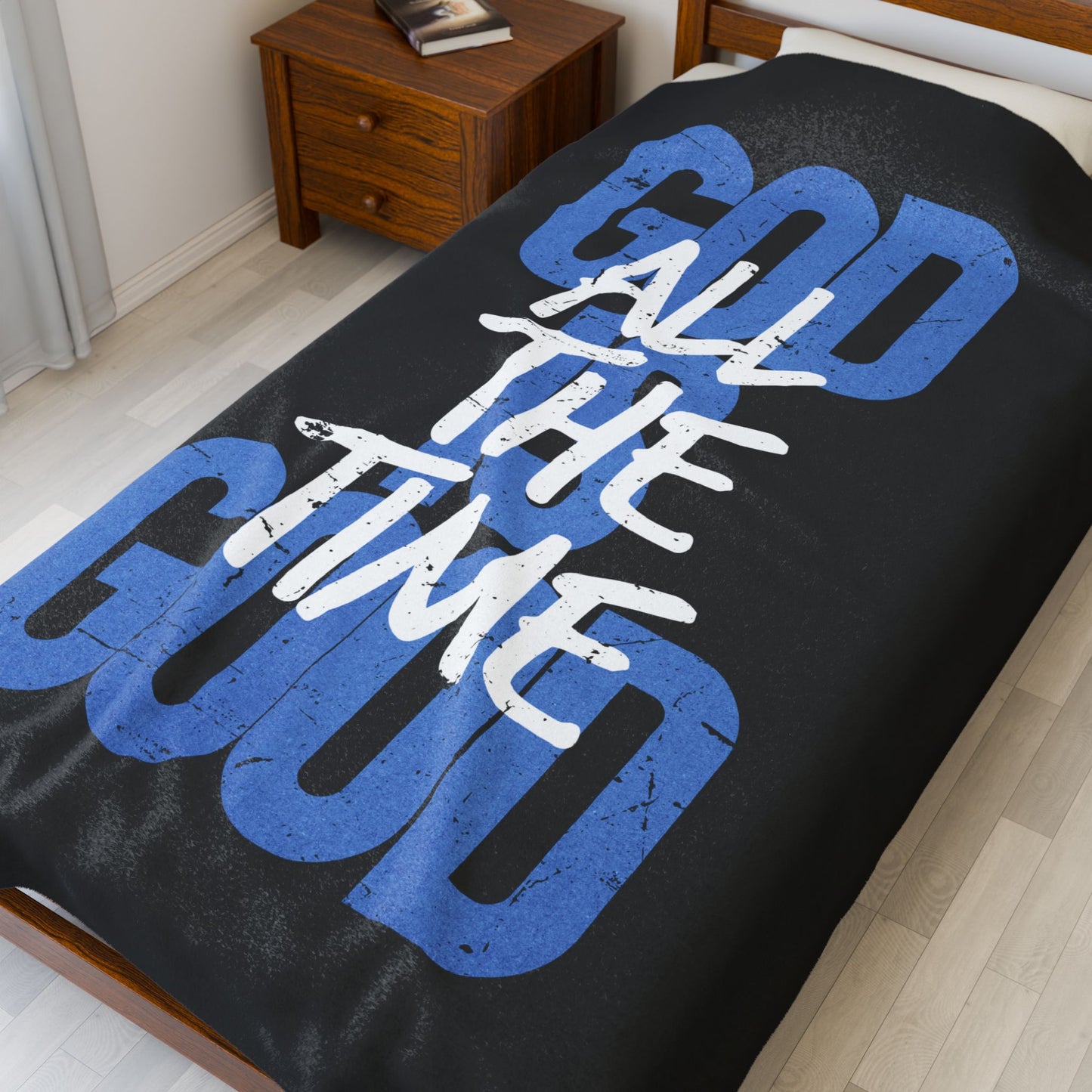 Plush Blanket - "God is Good All The Time"