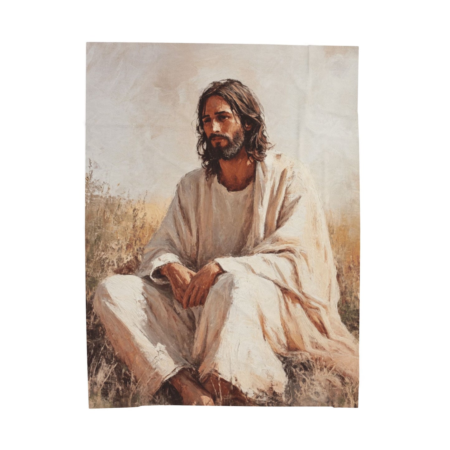 Taking It All In Jesus Plush Blanket