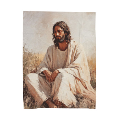 Taking It All In Jesus Plush Blanket