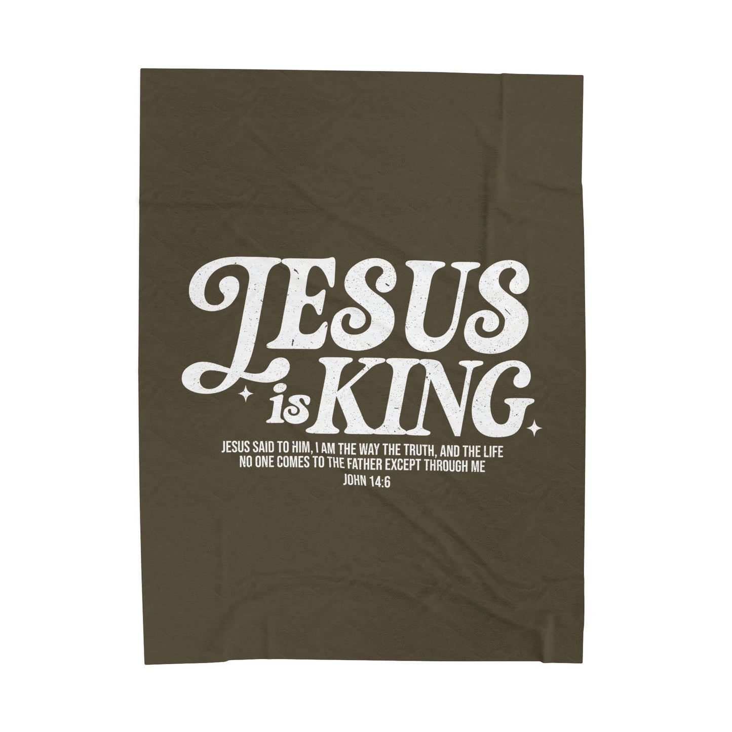 Jesus is King Plush Blanket