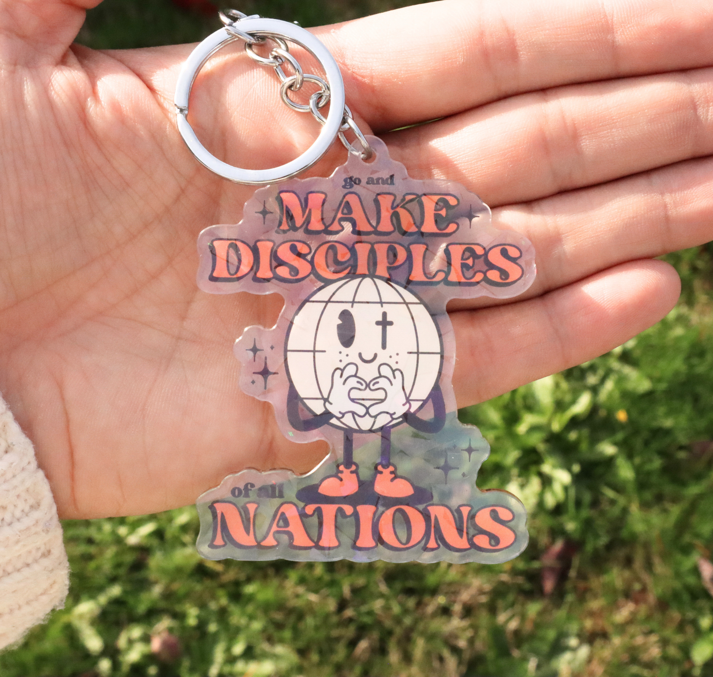 Go And Make Disciples Of All Nations Holographic Keychain
