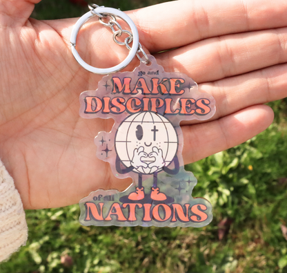 Go And Make Disciples Of All Nations Holographic Keychain