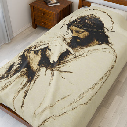 The Lord Is My Sheperd Plush Blanket