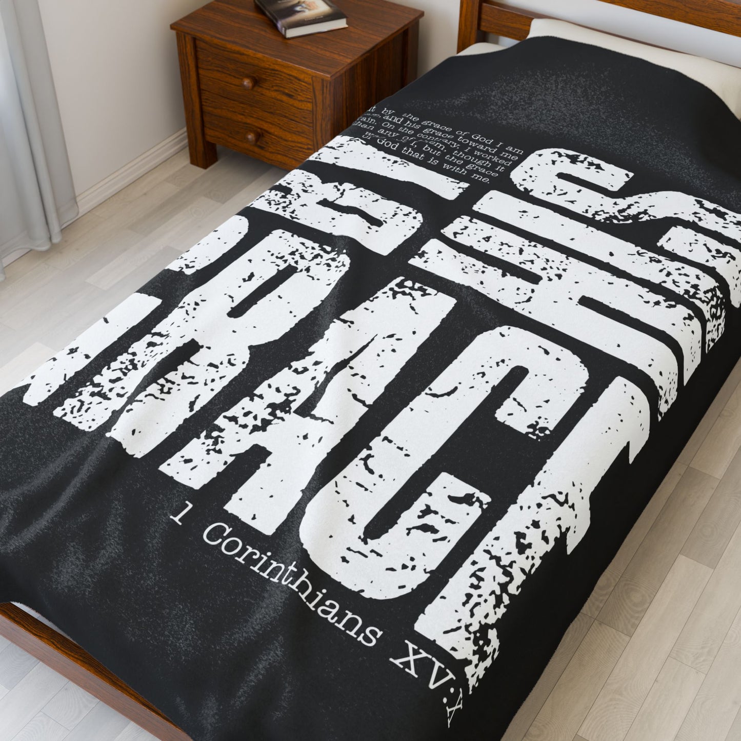 Saved By His Grace Plush Blanket