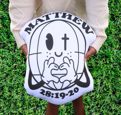 Matthew 28:19-20 Make Disciples Plush Pillow Double Sided