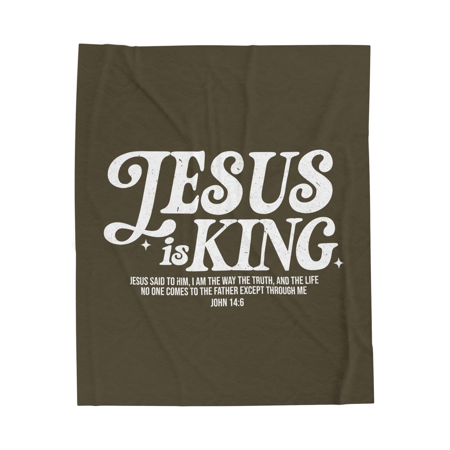 Jesus is King Plush Blanket