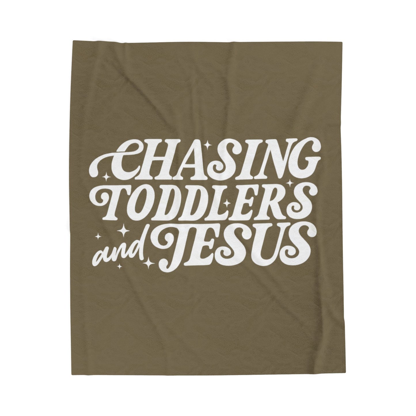 Chasing Toddlers and Jesus Earth Tone Plush Blanket