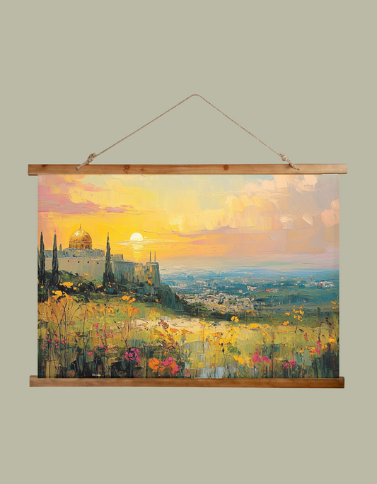 Jerusalem In The Heart Of God Wood Wall Tapestry
