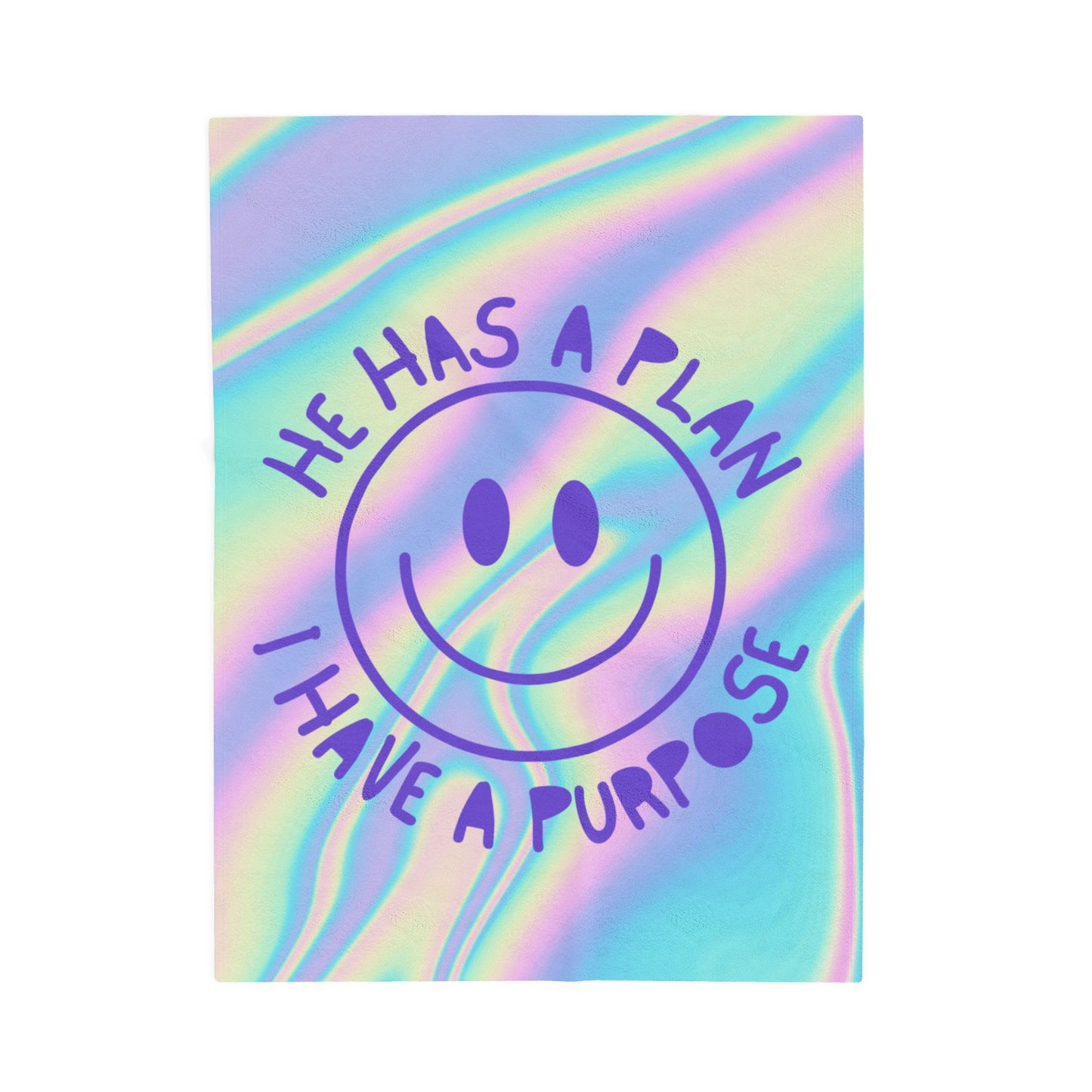 Plush Blanket - "He Has a Plan, I Have a Purpose"