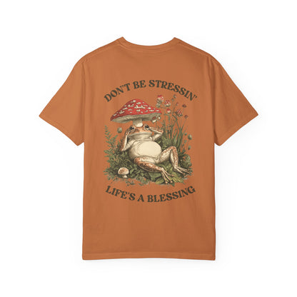 Don't Be Stressin Life's A Blessing Vintage Frog