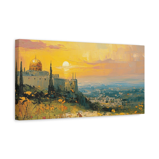 Jerusalem In The Heart Of God Matte Canvas