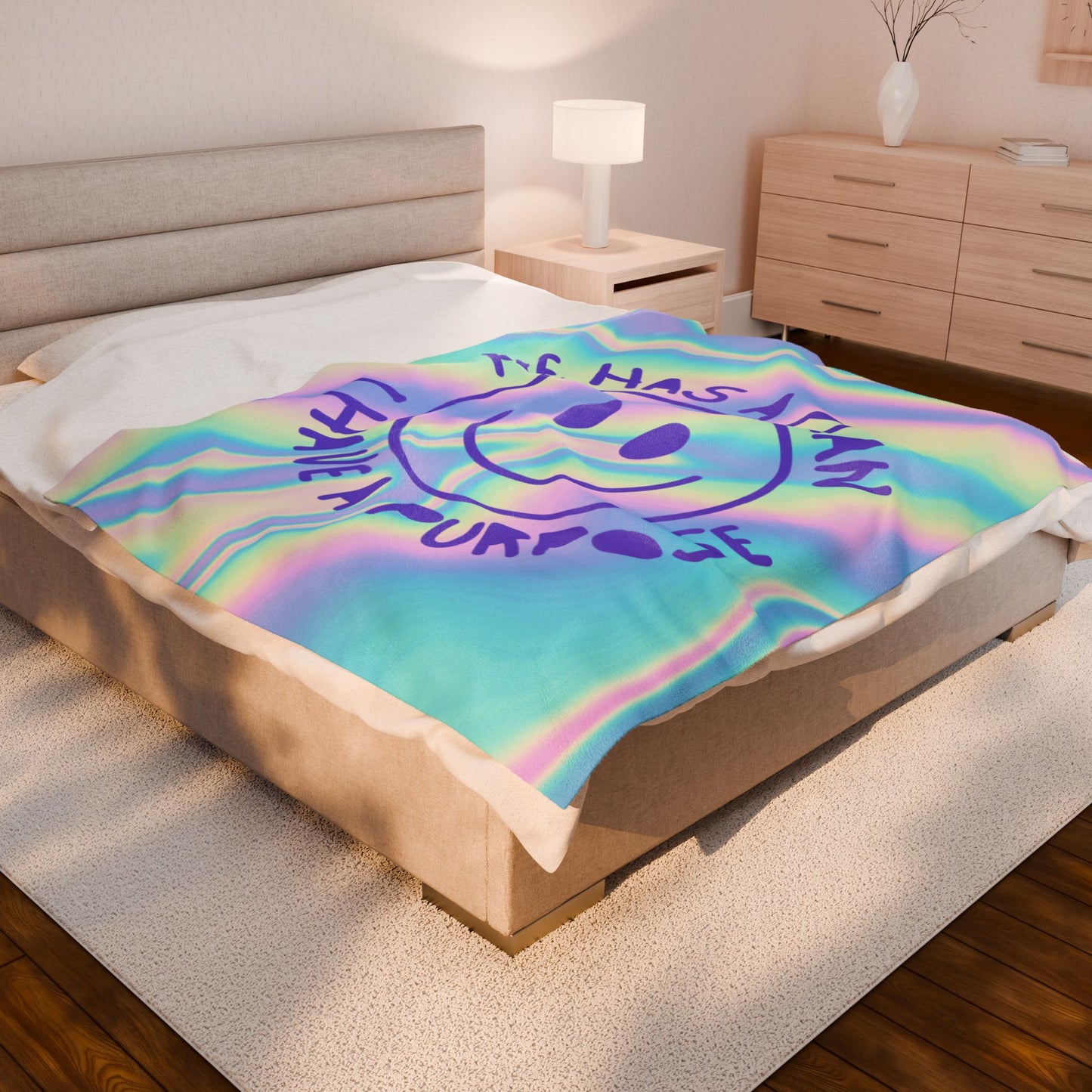 Plush Blanket - "He Has a Plan, I Have a Purpose"